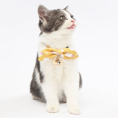 Image showing  Shepherd Patterned Designer Cat Collar with Bow