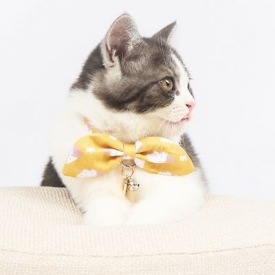 Image showing  Shepherd Patterned Designer Cat Collar with Bow