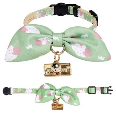 Image showing  Shepherd Patterned Designer Cat Collar with Bow