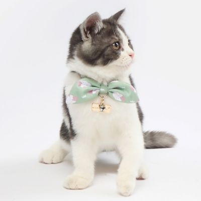 Image showing 1 th TouchCat Shepherd Patterned Designer Cat Collar with Bow