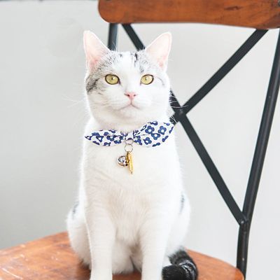 Image showing  Miss-Daisy Designer Cat Collar with large Bowtie and Bell Charm