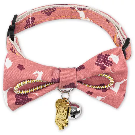 TouchCat Glampurr Stylish Cat Collar with Large Bow Tie and Bell Charm Cat Collars & Harnesses