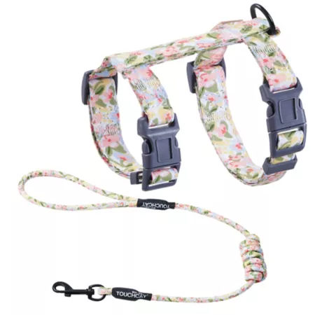 TouchCat Floral Cat Harness and Leash Cat Collars & Harnesses