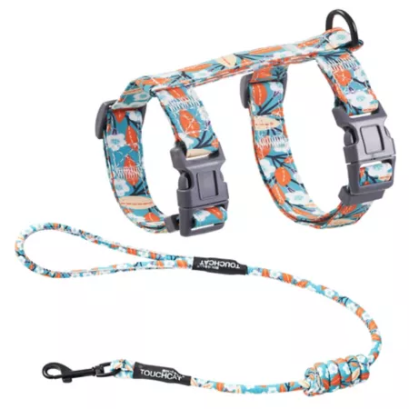 TouchCat Tropical Patterned Cat Harness and Leash Cat Collars & Harnesses