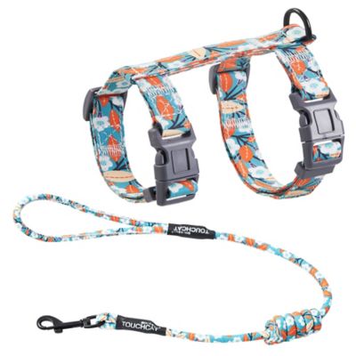 TouchCat Tropical Patterned Fashion Cat Harness and Leash