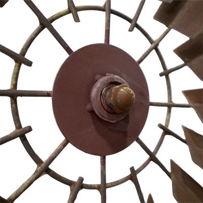 Image showing  Rustic Kinetic Windmill Obelisk, Brown, 70 in.H