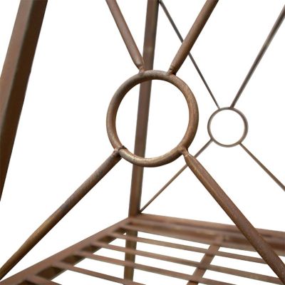 Image showing  Rustic Kinetic Windmill Obelisk, Brown, 70 in.H