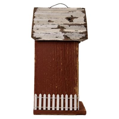 Image showing  Amish Made Summitville Stable Bird House, Red