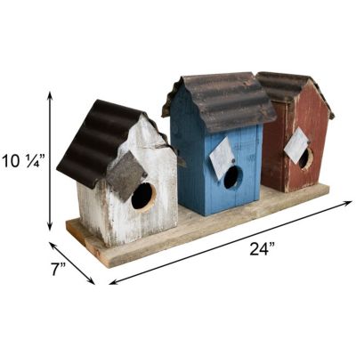 Image showing  Amish Made Patriotic Union Trio Bird House