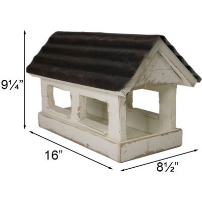 Image showing  Amish Made Covered Bridge Bird Feeder, Small