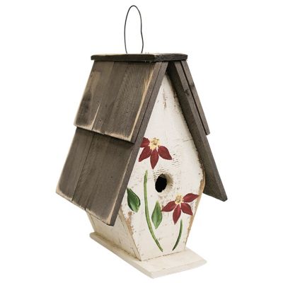 Image showing  Amish Made A-Frame Wren House, White