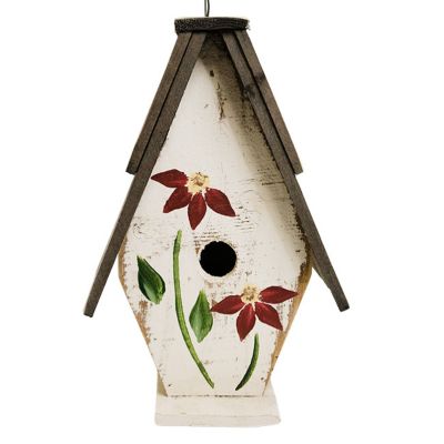 Image showing  Amish Made A-Frame Wren House, White