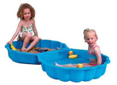 Paradiso Toys Blue Clam Shell Sandbox, and Paddling Pool For Toddlers +18 Months