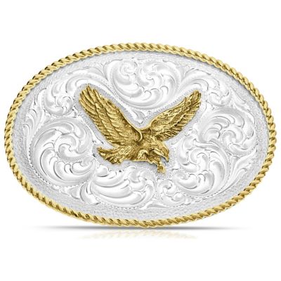 Montana Silversmiths Wings of Strength Belt Buckle, 810EG