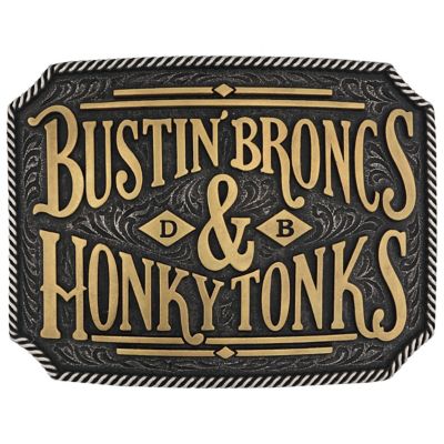 Montana Silversmiths Broncs and Tonks Attitude Buckle, A1000DB