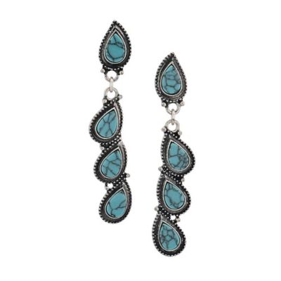 Montana Silversmiths Turquoise Drops Attitude Earrings, AER5917