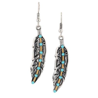 Montana Silversmiths Turquoise Takeoff Attitude Earrings, AER5922