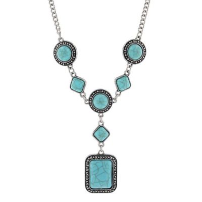 Montana Silversmiths Turquoise Dimension Attitude Necklace, ANC5928