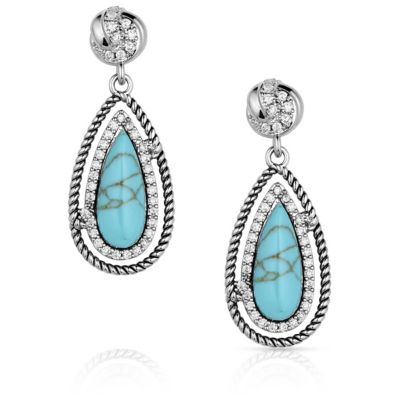 Montana Silversmiths Tied & True Turquoise Earrings, ER5858