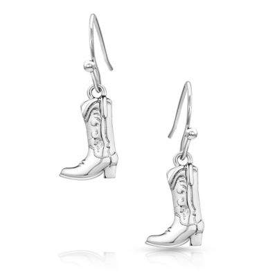 Montana Silversmiths Sculpted Cowboy Boot Earrings, ER5866