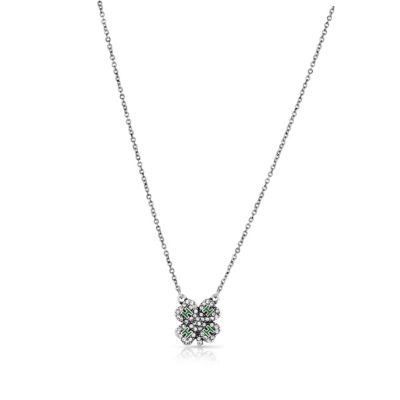 Montana Silversmiths Sparkling 4-H Clover Necklace, NC5882