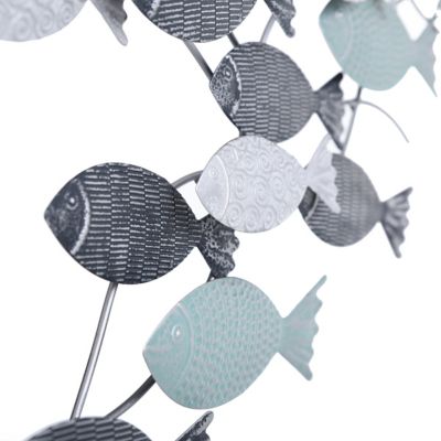 Image showing  School of Fish Metal Wall Decor