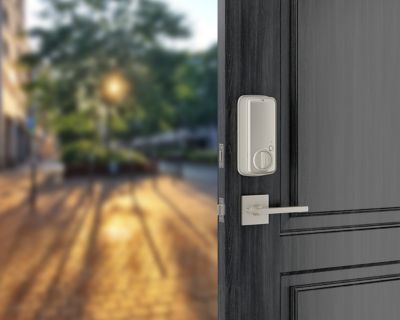 Image showing  Db2S Smart Rfid Deadbolt Lock With Key Satin Nickel