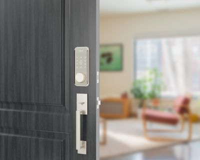 Image showing  Db2S Smart Rfid Deadbolt Lock With Key Satin Nickel