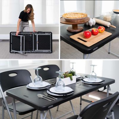 Image showing 6 th Lifetime 4 ft. Fold-In-Half Adjustable Table (Light Commercial)