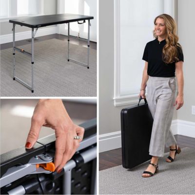 Image showing 7 th Lifetime 4 ft. Fold-In-Half Adjustable Table (Light Commercial)