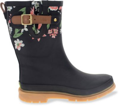 Image showing  Women's Brushed Petals Mid Rain Boot