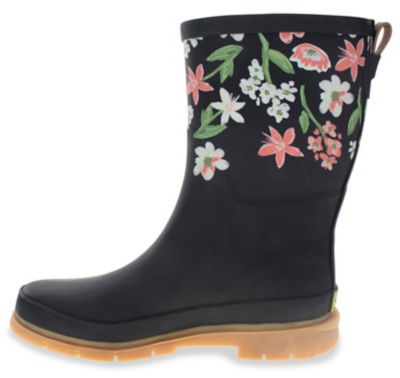 Image showing 6 th Western Chief Women's Brushed Petals Mid Rain Boot