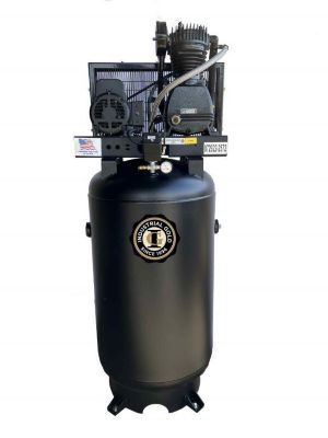 Industrial Gold 5hp, 1 phase, 208-230V, 80 Gallon Vertical, 2 Stage Stationary Piston Air Compressor, 16CFM@175PSI