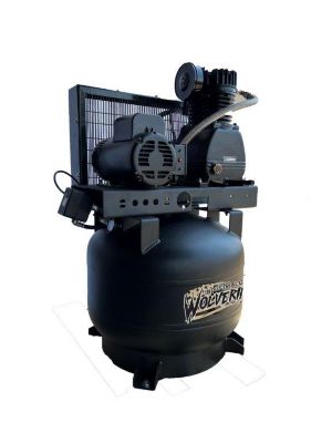 Image showing  5hp, 1 phase, 208-230V, 30 Gallon Vertical, 2 Stage Stationary Piston Air Compressor, 16CFM@175PSI