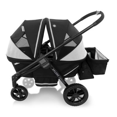 Image showing  Pivot Xplore Dreamz All-Terrain Stroller Wagon with Bassinet Insert (Jetsetter Black)