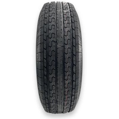 Image showing  ST235/80R16 12-Ply Highway Rib Tire/8-on-6.5 8-Spoke White Wheel Assembly