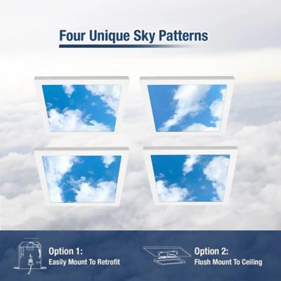 Image showing  The Sky Downlight 24 Watt 1200 Lumens Daylight White 120Vac 12 in. Square IP20, Pack of 4