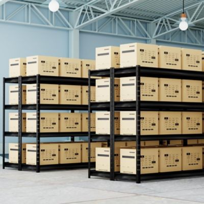 Image showing 6 th Shuntong The Atlas 4-Tier Industrial Strength Steel Shelving Unit Load 10,000 lbs.