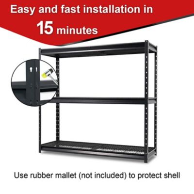 Image showing 5 th Shuntong The Atlas 3-Tier Industrial Strength Steel Shelving Unit Load 7,500 lbs.