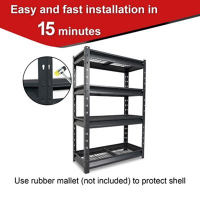 Image showing  The Atlas 36 in. 4-Tier Garage Shelving Heavy Duty Loads 6,000 lbs.