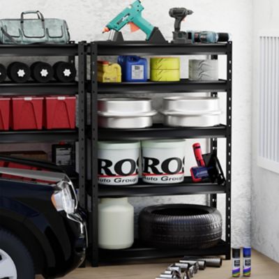 Image showing  The Atlas 48 in. Heavy Duty Garage Shelving Load 10000lbs., 5 Tier Metal Storage Shelves