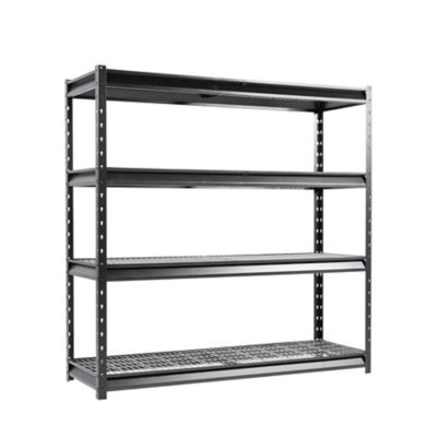 Shuntong The Atlas 72 in. 4-Tier Heavy Duty Garage Shelving Load 8,000 lbs., Hammertone