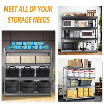 Image showing 6 th Shuntong The Atlas 72 in. 4-Tier Heavy Duty Garage Shelving Load 12,000 lbs., Gray Vein