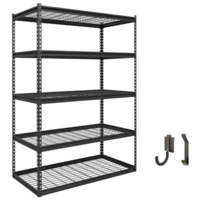 Shuntong The Atlas 48 in. 5 Tier Heavy Duty Shelving Unit Load 4,000 lbs., Dark Gray