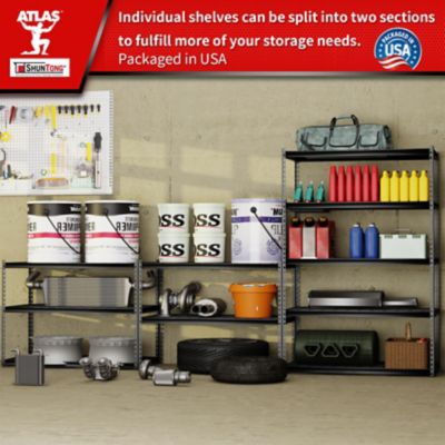 Image showing 5 th Shuntong The Atlas 48 in. 5 Tier Heavy Duty Shelving Unit Load 4,000 lbs., Hammertone