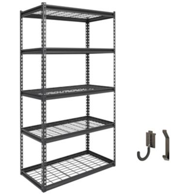 Shuntong The Atlas 36 in. 5 Tier Heavy Duty Shelving Unit Load 4,000 lbs., Dark Gray