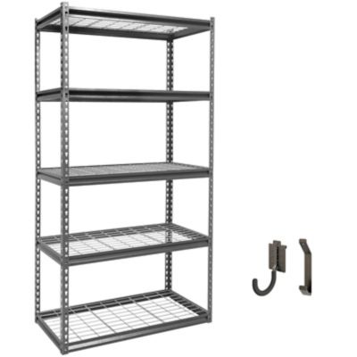 Shuntong The Atlas 36 in. 5 Tier Heavy Duty Shelving Unit Load 4,000 lbs., Hammertone