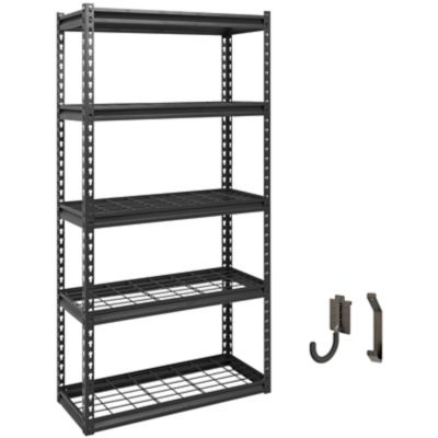 Shuntong The Atlas 30 in. 5 Tier Heavy Duty Shelving Unit Load 2,500 lbs., Dark Gray