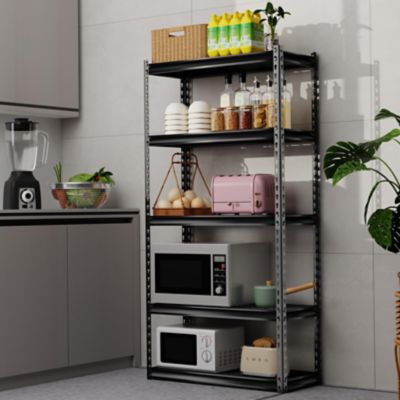 Image showing  The Atlas 30 in. 5 Tier Heavy Duty Shelving Unit Load 2,500 lbs., Dark Gray