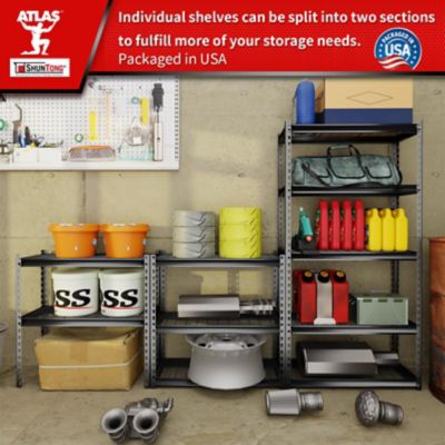 Image showing 5 th Shuntong The Atlas 30 in. 5 Tier Heavy Duty Shelving Unit Load 2,500 lbs., Dark Gray